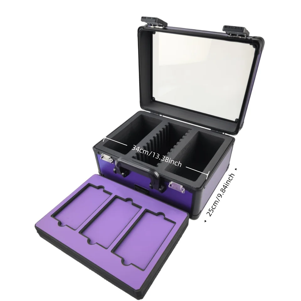 Graded Card Storage Case with Clear Acrylic Display Lid for for PSA, for BGS, for CGC, for TAG & Magnetic Card Holders