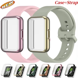 Silicone Strap+Case Kit For Samsung Galaxy Fit 3 Official Bracelet Band For Samsung Galaxy Fit 3 Protective Cover Accessories