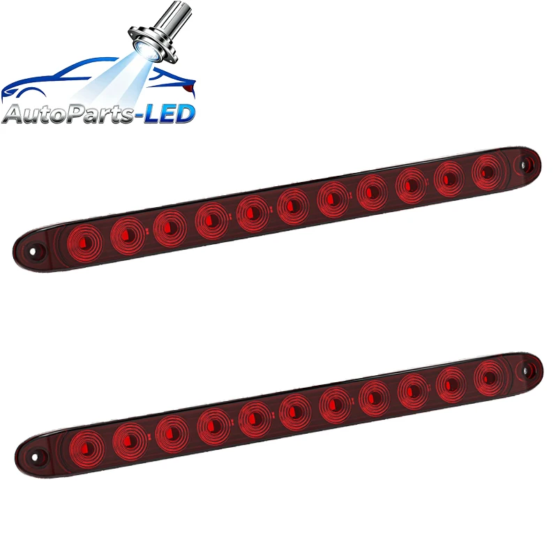 

2pcs Trailer LED Light Bar 12V Rear Brake Signals DRL Tail Lamp For Semi-trailer Cargo Boat Camper Crane Truck Additional Tailli