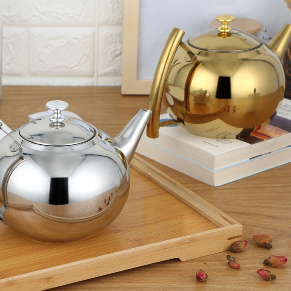 

Handle-lift Pot Teapot Stainless Steel Kettle for Stove Top Pots Filter Stovetop Kettles Metal