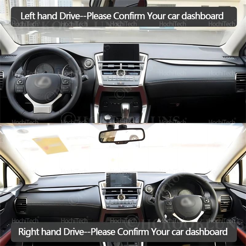 For Lexus NX NX200t NX300h NX200 NX300 200t 300h 2015~20 Dashboard Cover Avoid Light Pad Sun Shade Anti-UV Carpets Non-Slip Mat