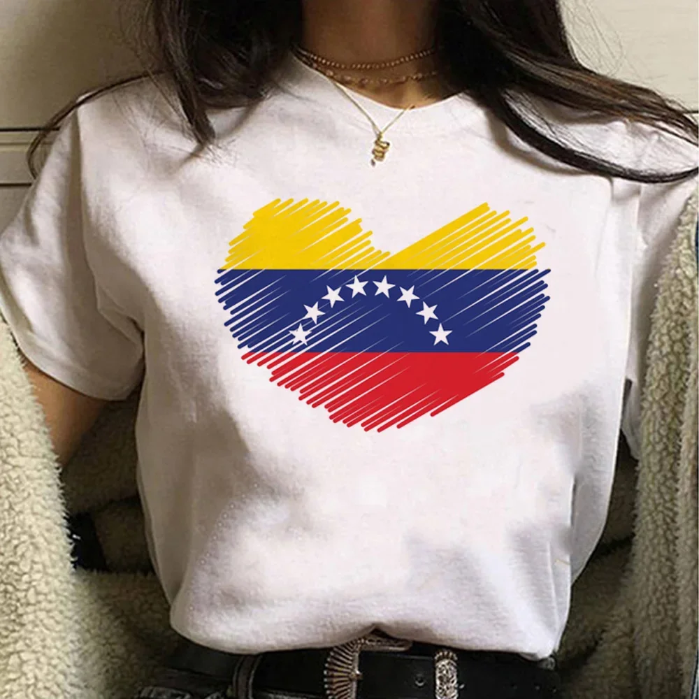 Venezuela T Shirt Women Harajuku Comic Designer Tshirt Female Anime Manga Designer Clothing Women Clothing