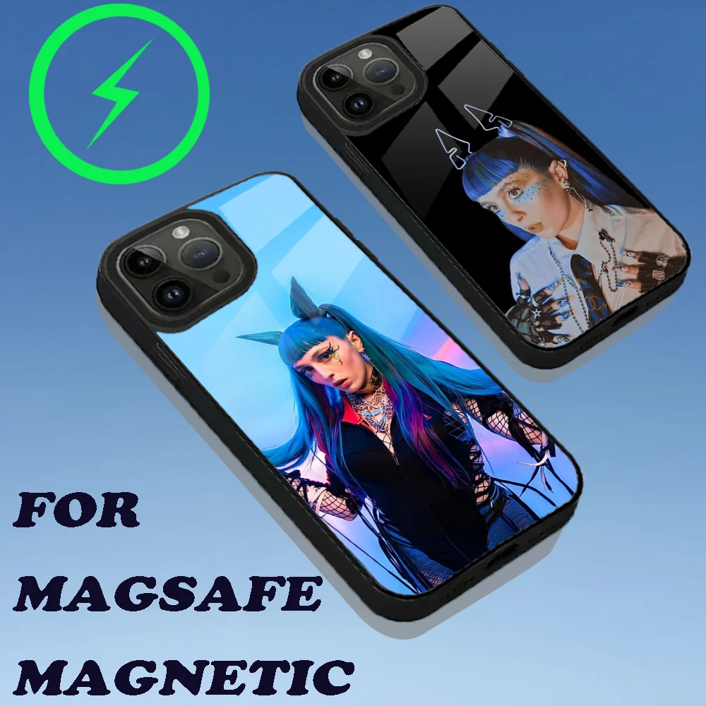 

Чехол для телефона Singer A-Ashnikko для iPhone 16,15,14,13,12,11, Plus, Pro, Max Mini Magsafe с магнитной беспроводной зарядкой