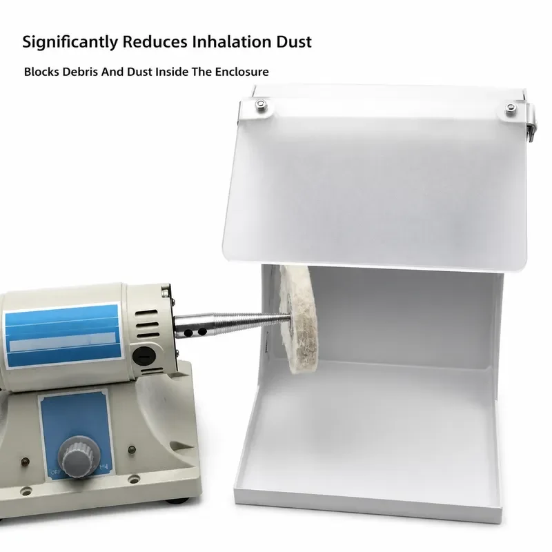 Dust Cover Guard Shield for Polishing Grinding Machine, Metal Safety Splash Guard for Bench Buffer Rotary Tool Accessory