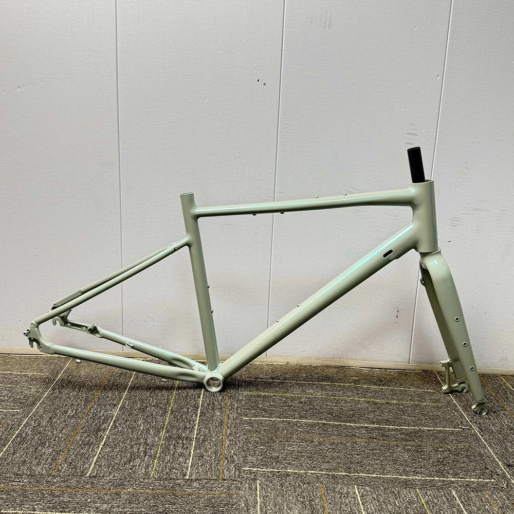 AliExpress NONE Gravel Bike Aluminum Alloy Frame B.B44MM * 68MM 43cm/48cm/52cm Road Bicycle Frame O.L.D Front 100mm Rear 135mm