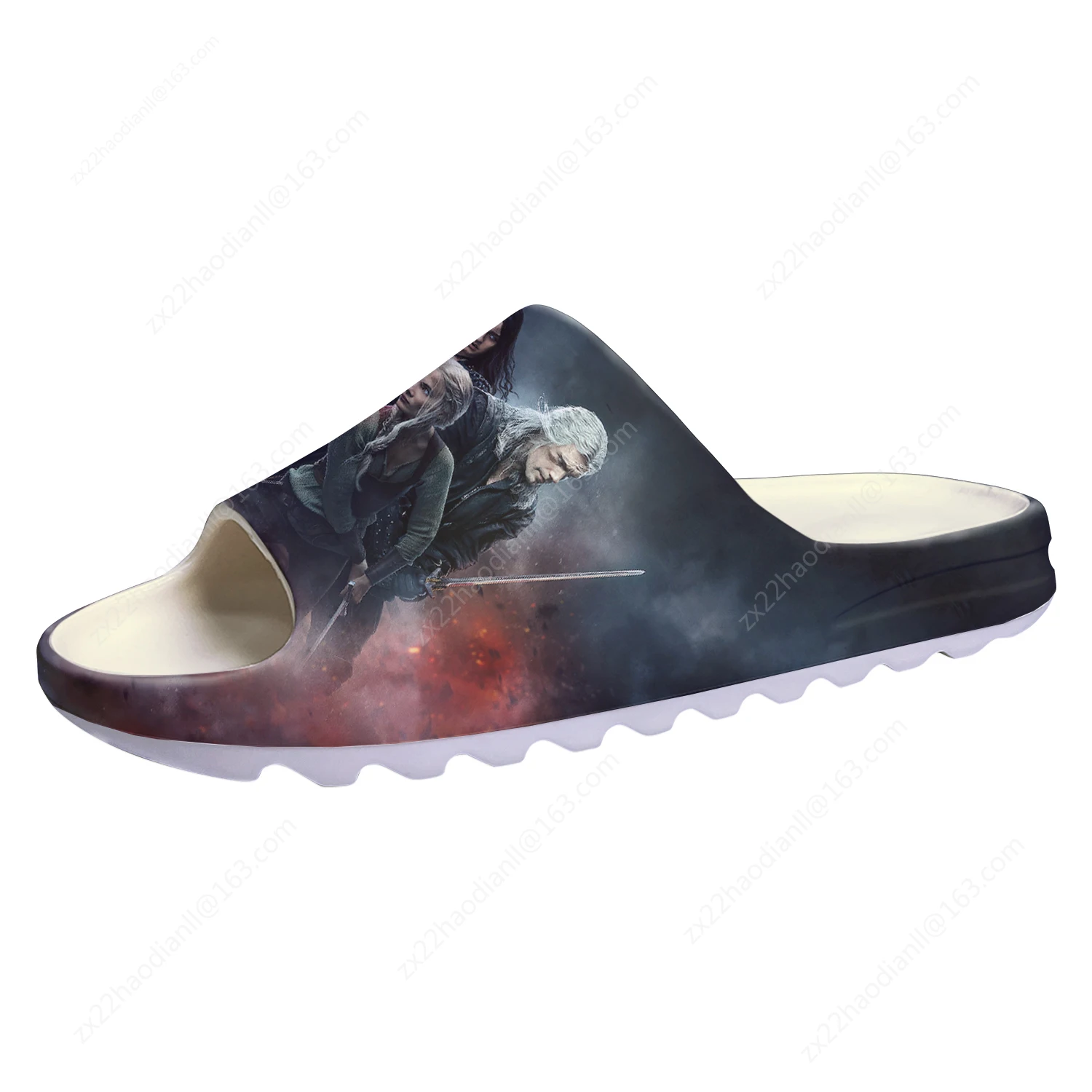 The-Witcher Soft Sole Sllipers Home Clogs Symbol Wolf Step On Water Shoes Mens Womens Teenager Step in Customized Sandals