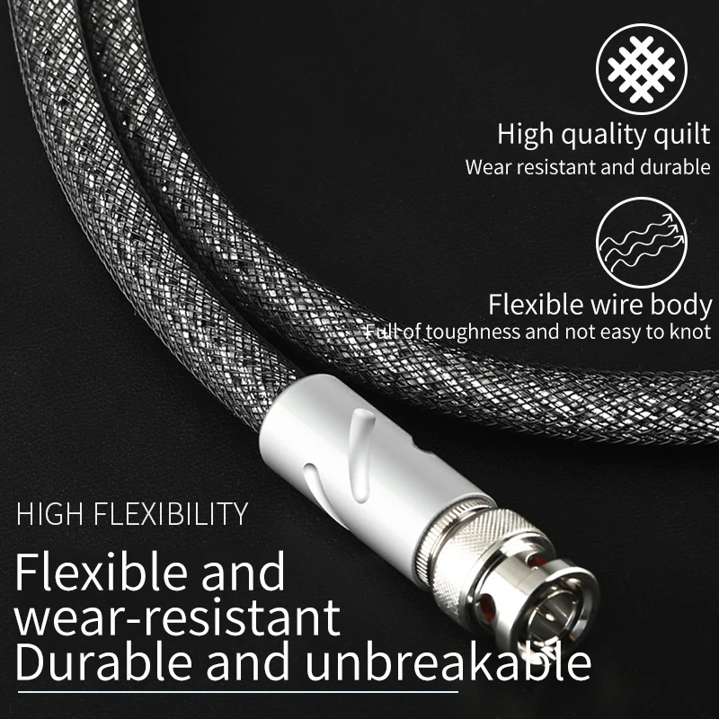 

Sterling Silver 12G Fever HIFI 50 euro 75 euro BNC 10M Clock cable Digital coaxial cable HD cable