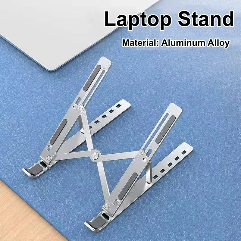 Ayarlanabilir dizüstü bilgisayar standı Alüminyum Alaşımlı Masaüstü Tutucu Katlanabilir Taşınabilir Braketi Macbook Air Pro Dizüstü Tablet Pad Soğutma