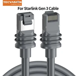 For Starlink V3/Gen3 Router Cable Extension Gigabit Ethernet Cord Plug and Dish Satellite Outdoor Waterproof RJ45 Connector