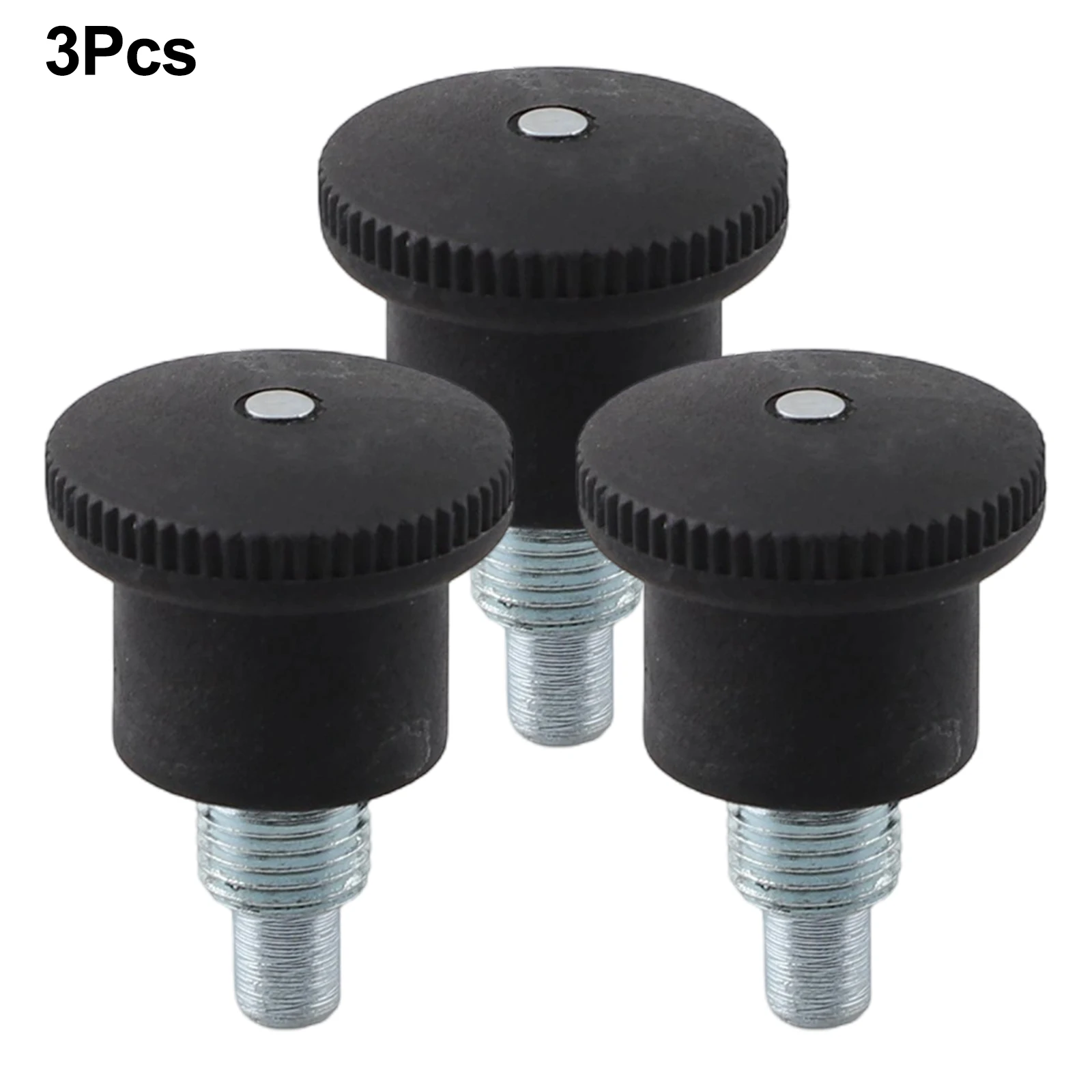 3pcs Gym Exercise Bike Pull Pin Knobs Accessory Made of Plastic and Metal M10 Thread Diameter Suitable for Most Bikes