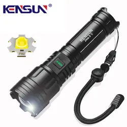 Powerful XHP90 LED Flashlight High Lumen Lantern Type-C USB Rechargeable Strong Light Lamp Tactical Torch For Camping Fishing