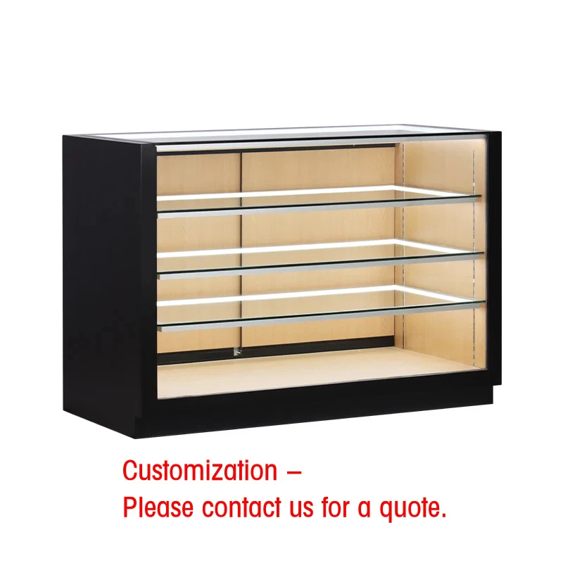 

custom. Full Glass Display Wooden Counter Retail Stores
