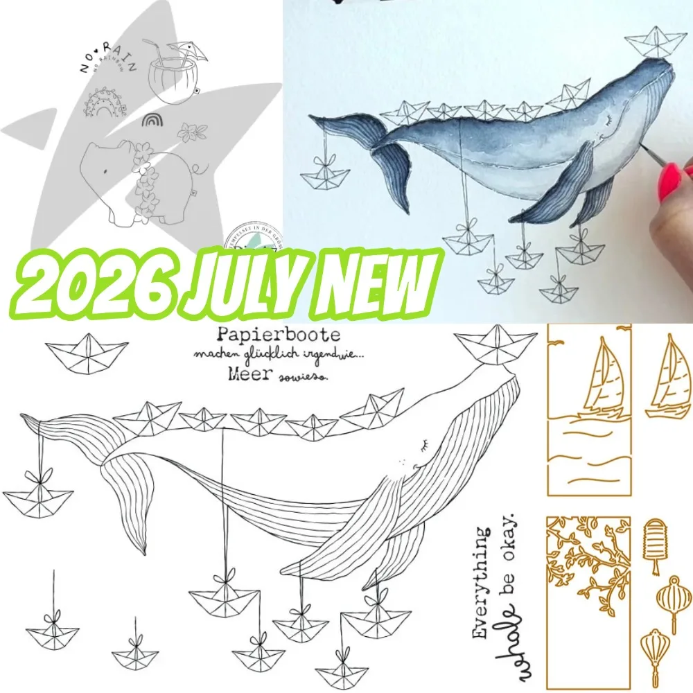 2026 New Beautiful Camping Time Stamps And Dies Scrapbook Diary Decoration Stencil Embossing Template DIY Greeting Card Handmade