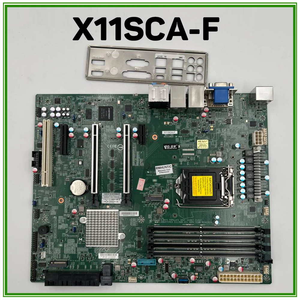 For Supermicro Workstation Motherboard 8th/9th Gen Core i3/i5/i7/i9 Xeon E-2100/E-2200 Series DDR4 PCI-E 3.0 LGA-1151 X11SCA-F