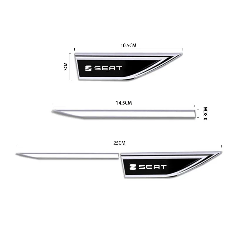 

2Pcs Car Accessory Side Doors Blade Car Stickers for Seat Leon Ibiza Ateca Arona Altea Arosa Exeo Mii Car Accessories