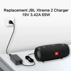 19V 65W Charger Replacement for JBL Xtreme Portable Wireless Bluetooth Speakers/JBL Xtreme 2/JBL Xtreme 2 Special Edition