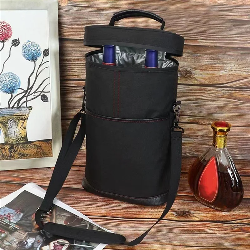 

A51M-2 Bottle Wine Bag Wine Carrier Wine Gift Tote Bag, Leakproof & Insulated Wine Cooler Bag Wine Bottle Gift Bag