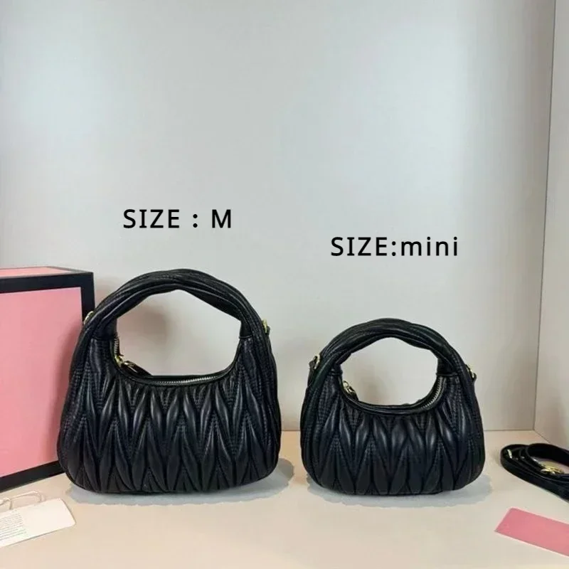 Bolso de mano de cuero con forma de nube para mujer, bandolera de viaje, diseño de marca, alta calidad