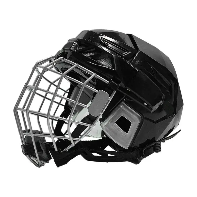 Cascos de Hockey para adultos, protección facial Ce, Combo con jaula, transpirable, equipo de Hockey resistente para hielo