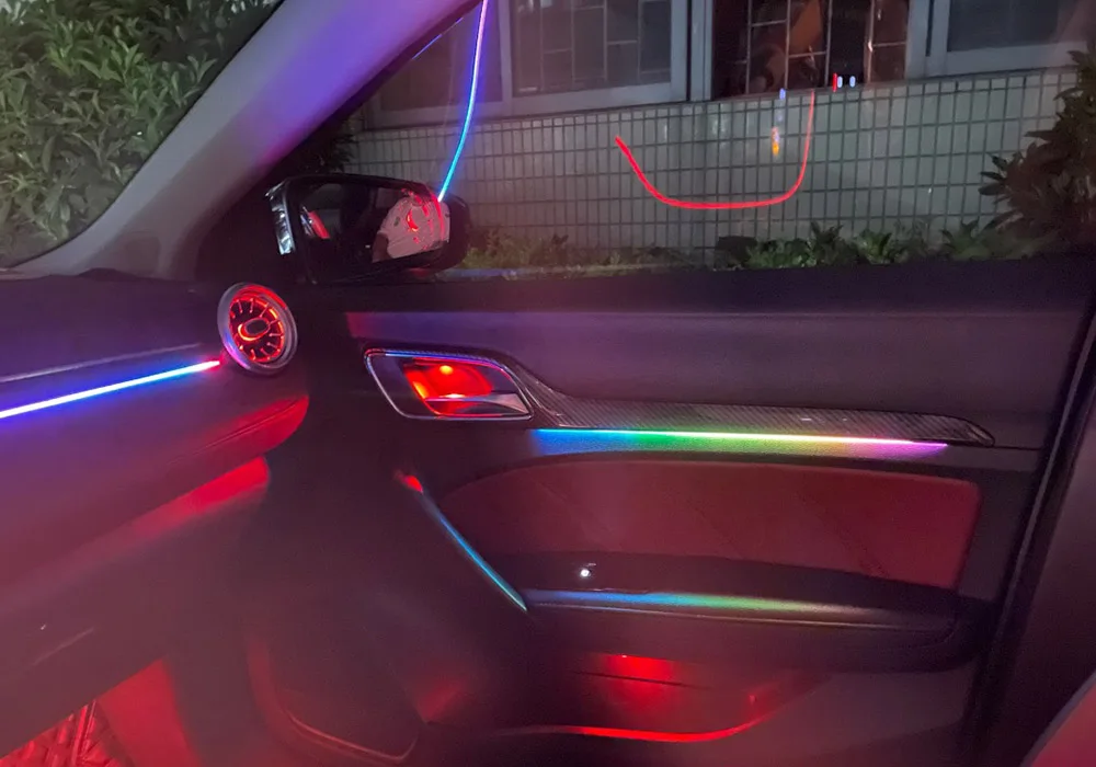 18 in 1 LED Symphony Car Ambient Lights 64 Color RGB Interior Acrylic Light Guide Fiber Optic Universal Decoration Atmosphere