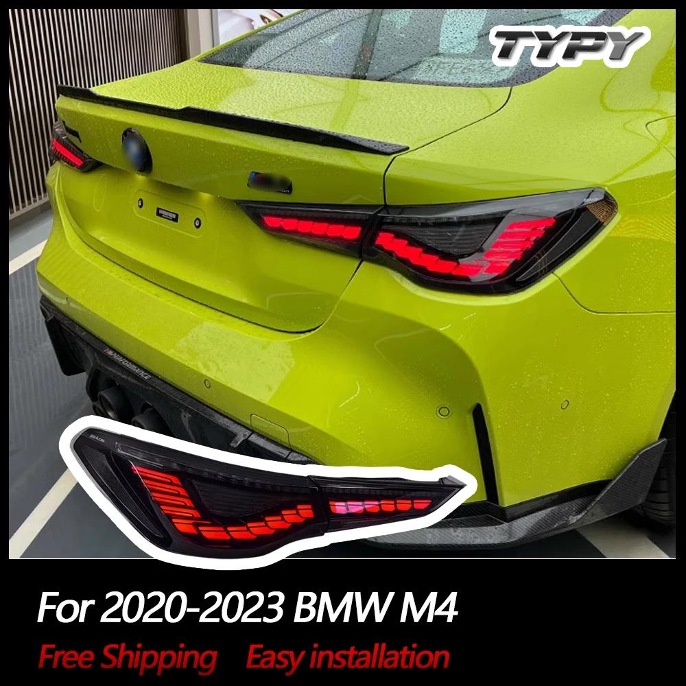 

Автомобильные задние фонари TYPY для BMW 4 серии M4 G22 2020-2023 светодиодный, автомобильные задние фонари, дневные ходовые огни, динамические Сигналы поворота