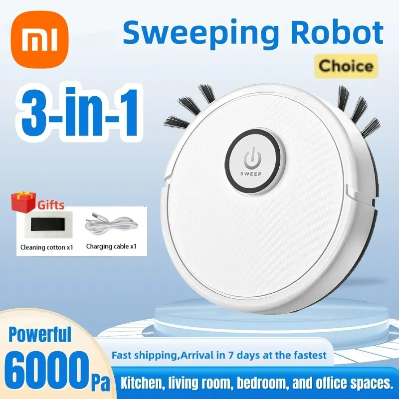 Xiaomi Smart Robot Vacuum Cleaner 3 in 1 Sweep Mop Auto Charge Strong Suction 6000Pa LDS Laser Navigation for Pet Hair HardFloor