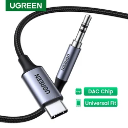 UGREEN USB C to 3.5mm Audio Aux Cable Type C 3.5 mm Headphone Male Jack Plug Adapter Car Auxiliary Stereo Cord for iPad Phone