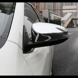 For Toyota YARIS Sedan VITZ 2016 2017 2018 ABS Carbon Fiber Rearview Mirror Cap Cover Eyebrow Trim Frame Sticker Car Accessories