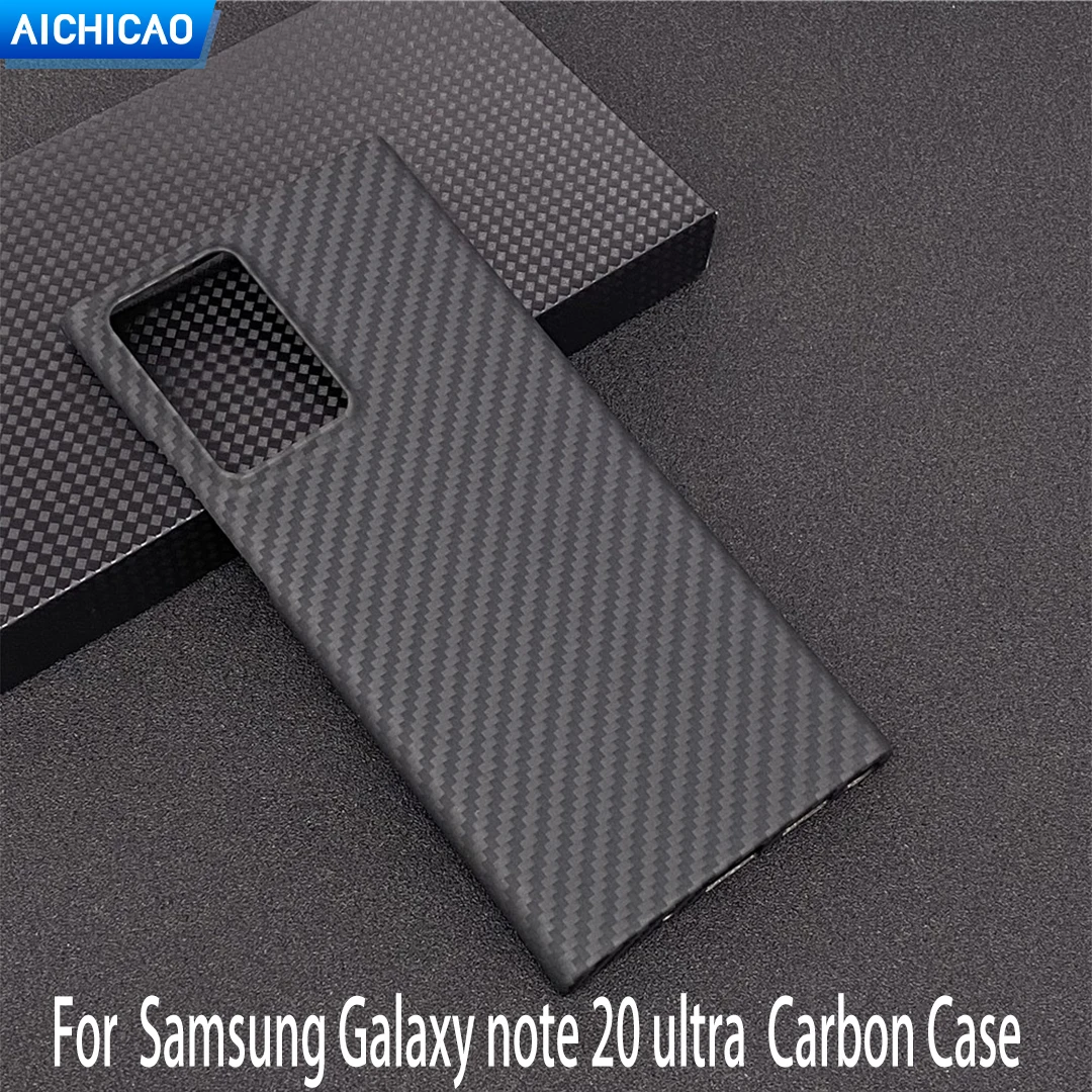 

ACC-Carbon Real Carbon Fiber Phone Case For Samsung Galaxy Note 20 Ultra Aramid Fiber Ultra-Thin Anti-Fall Note 20 Cover