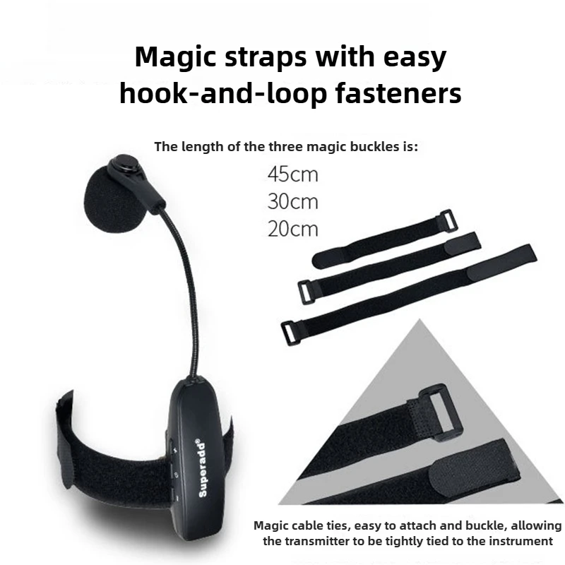 Portable ERhu Wireless Microphone Rechargeable ERhu Audio Pickup Stage Performance Wireless Microphone Musical Instrument Parts