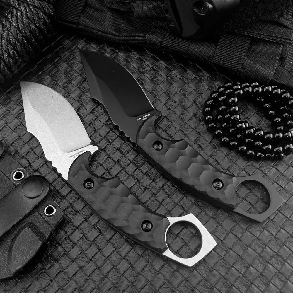 Portable Multi-purpose Outdoor Hiking High-quality All-in-one Fixed Knife 5Cr13MoV Blade Nylon Fiber Handle Daily Durable Tool