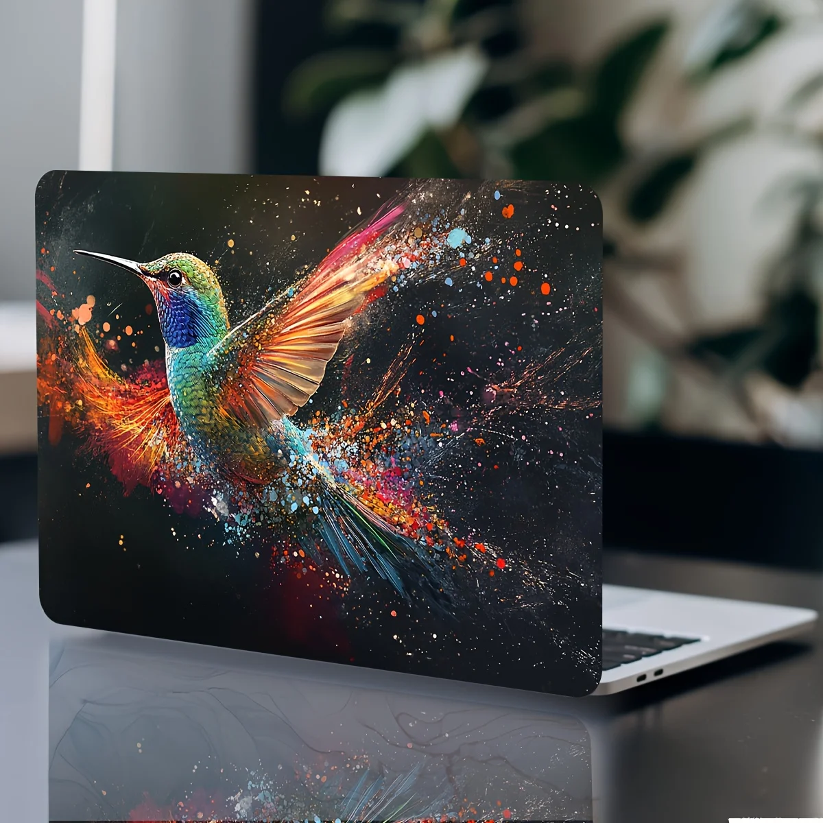 2-Piece Hummingbird Notebook Art Decal Case, Universal Netbook Stickers Non-Reusable Field Notebook Stickers
