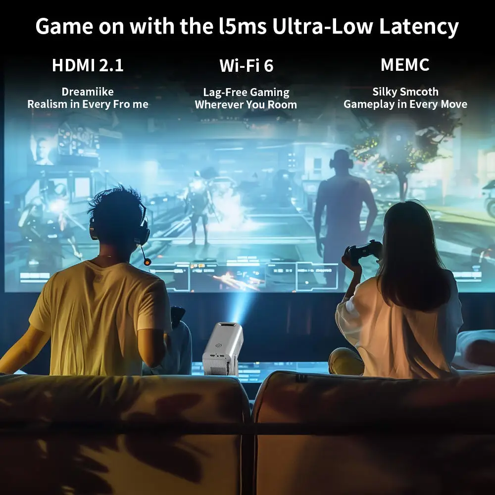 Yinzam HP330/HP30 Mini Projector 4k Support Native 1080P Android 11 Auto Focus 350 ANSI Home Cinema Projector Protable Outdoor