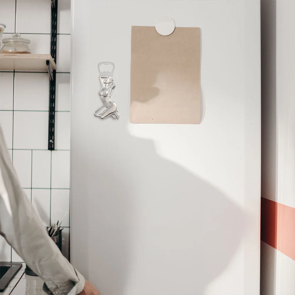 

Sexy Women Fridge Magnet Bottle Opener Zinc Alloy Fine Workmanship Portable for Outdoor Use Magnet Bottle Opener