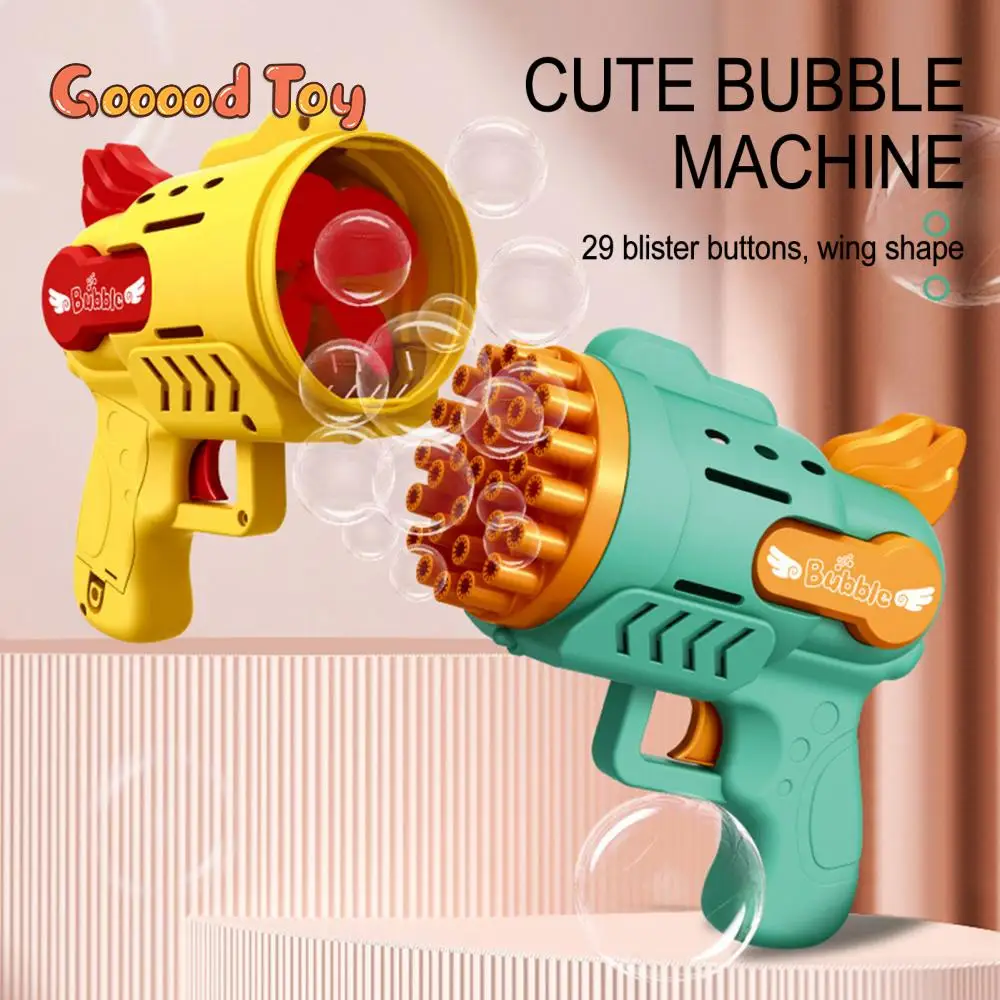 Dmuchawa do maszyna do baniek mydlanych mydlanych dla dzieci z pistolet-zabawka z do z 29 otworami i wodne zabawki prezent dla chłopca i dziewczynki