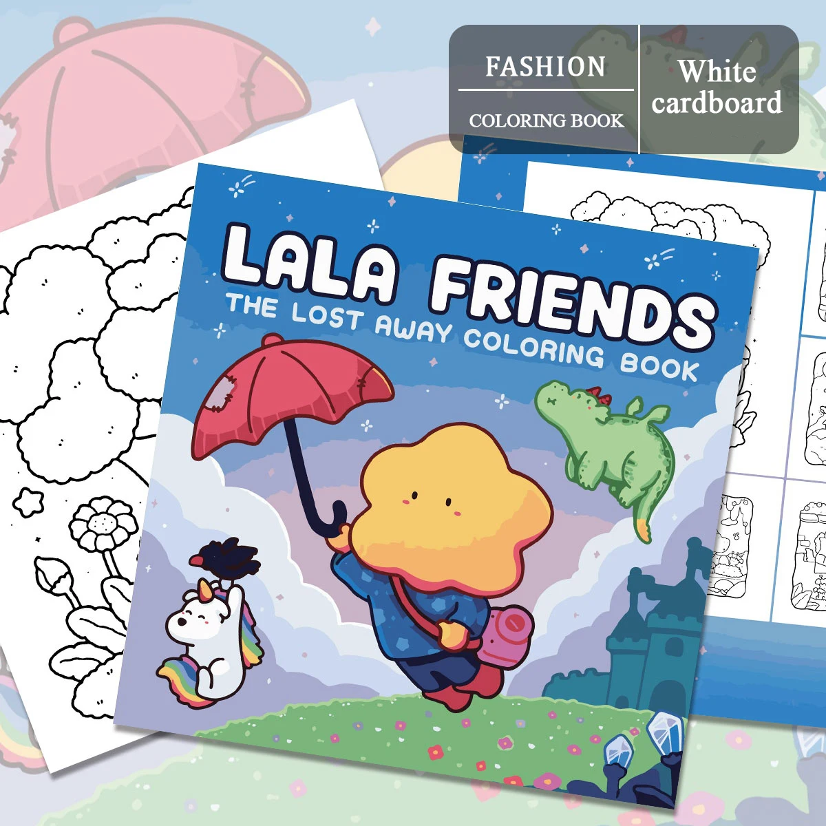 Adult Coloring Book Bold Cute Friends Pages Simple Relaxation Stress Relief DIYParent Child Fun Home Leisure Art Therapy Boost