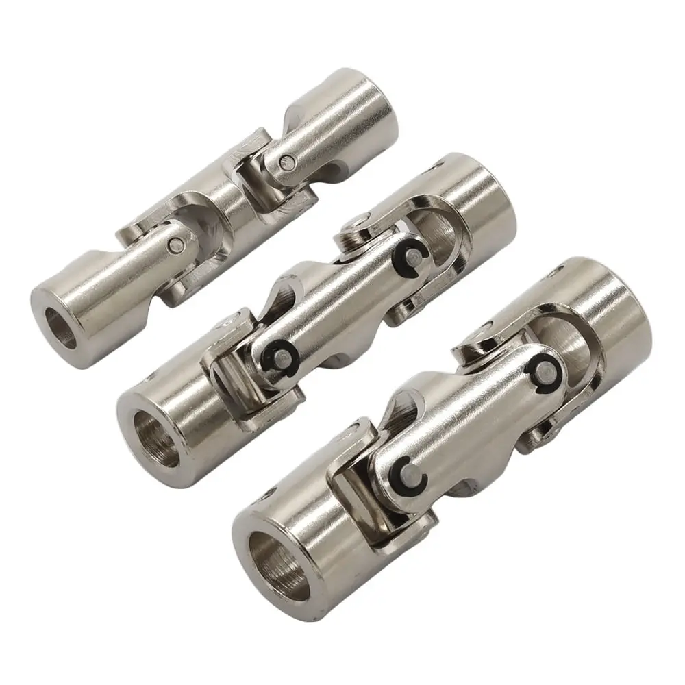 4/5/6/8/10mm Boat Car Shaft Coupler Three-section Universal Joint Coupling Motor Connector With M3/M4 Screw Metal Cardan Joint