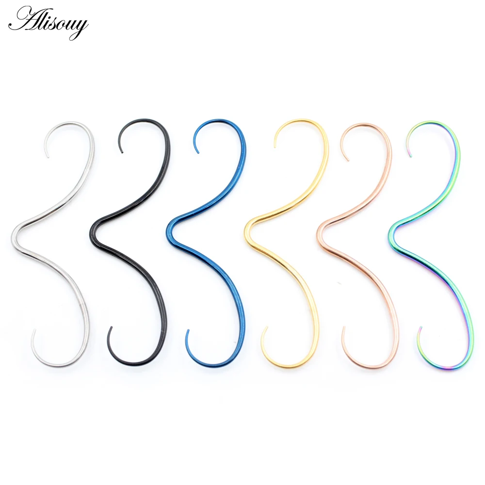 1Piece Punk Stainless Steel Beard Nose Ring Septum Daith Ear Captive Tragus Cartilage Helix Earring Piercing Body Jewelry