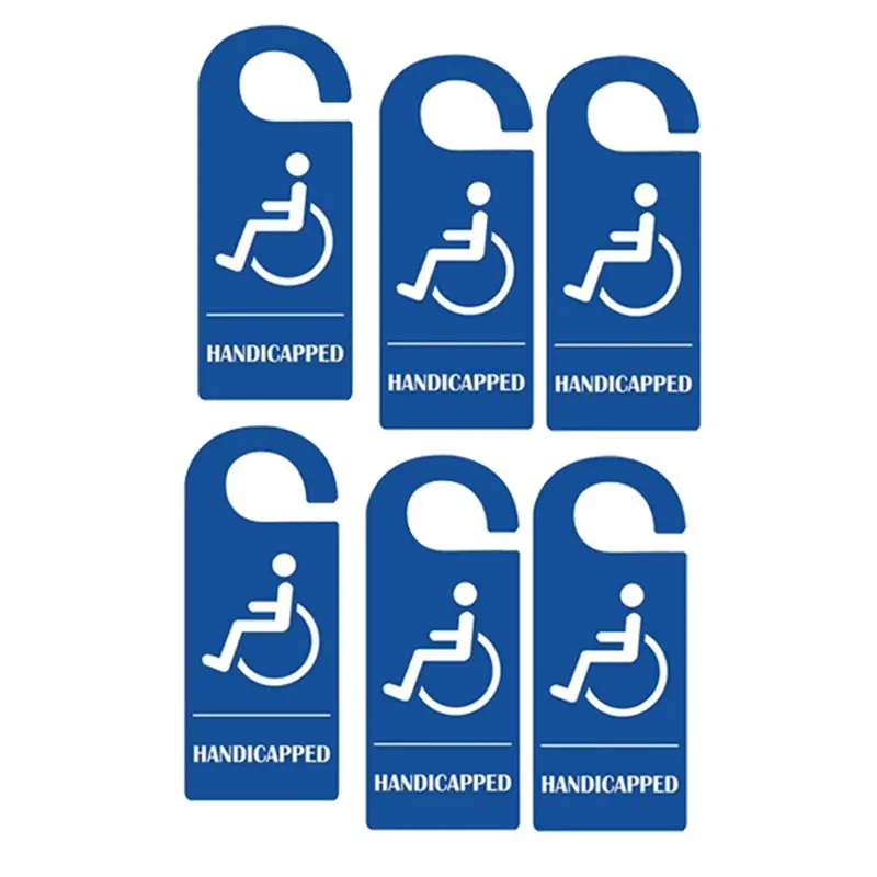 

【СУРПРАЙЗ】Знаки безопасности для парковки инвалидных колясок, 3,5 x 8,5 дюймов, 6 шт., подвесные, для запасных парковочных мест