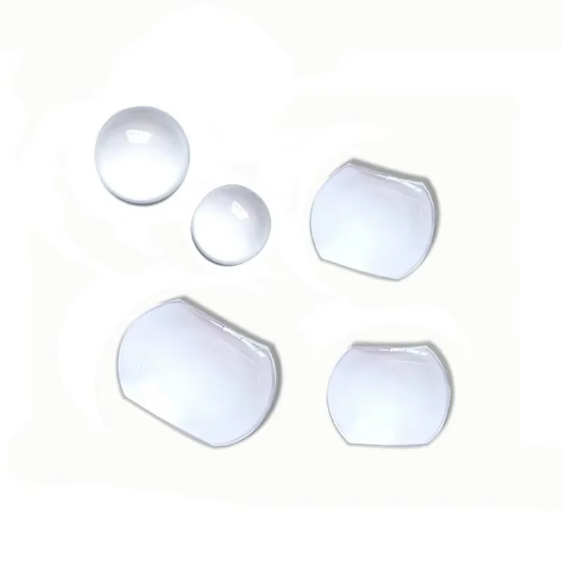 Lente di calendario con lente d'ingrandimento a bolle di zaffiro per finestra della data Orologio in cristallo quadrato 7,0 * 5,5 mm 5,5 * 4,5 mm 4,5 * 3,5 mm rotondo 5,5 / 4,5 mm
