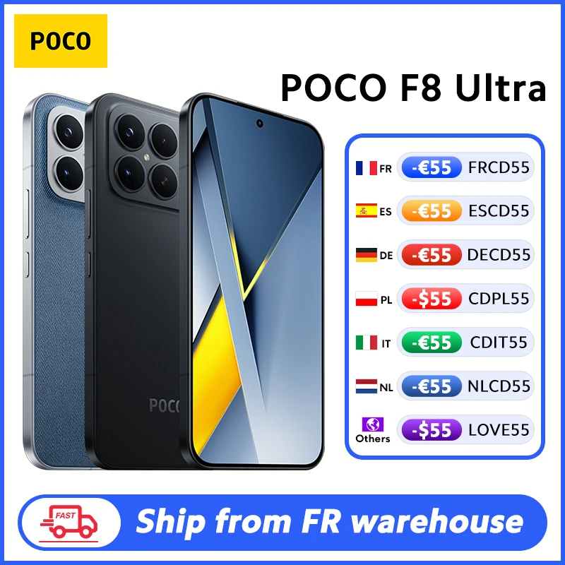 【Weltpremiere】POCO F8 Ultra Smartphone Snapdragon 8 Elite Gen 5 6500 mAh 6,9 Zoll 120 Hz POCO Hyper RGB AMOLED-Display unterstützt NFC