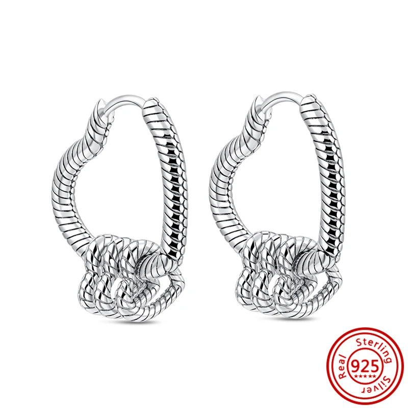 Pantaro-Boucles d'oreilles à tige en argent regardé 925 pour femme, coeurs, pavé d'hirondelle, simple, nucléoRotterdam, cerceau Kling, bricolage, bijoux de fête, original