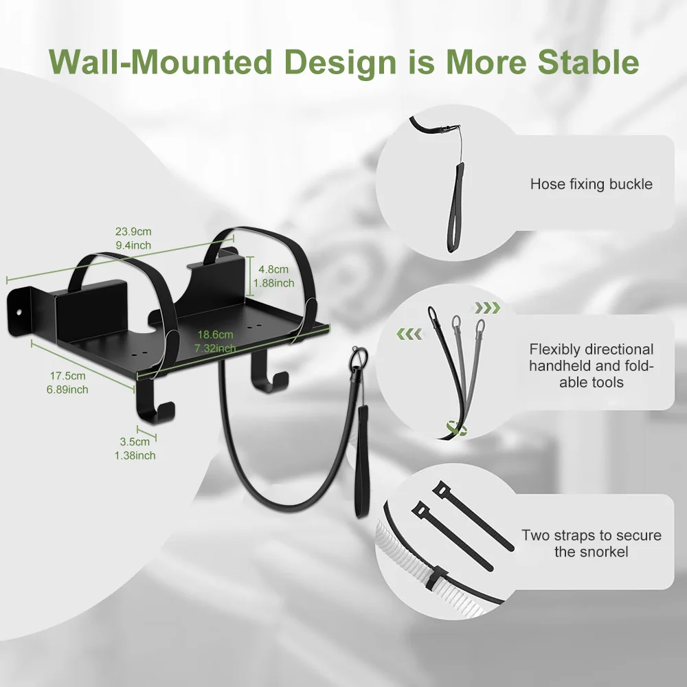 Adjustable Wall Mount Shelf for ResMed AirSense 10/11 Includes Mask Hook & Hose Hanger for Bedside , Space-Saving Durable Design