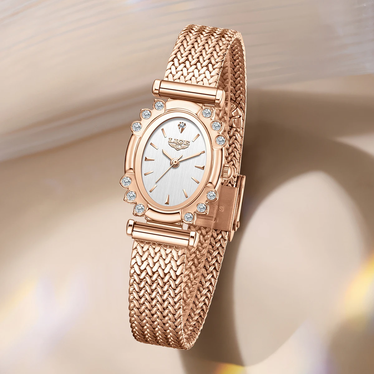LIGE Waterproof Watch Women Outdoor Sports Women's Quartz Wristwatches Simple Elegant Bracelet Watch Gift for Women Montre Femme