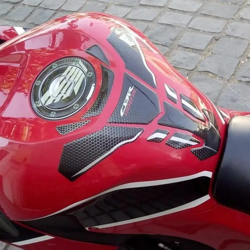 Motorcycle Carbon Fiber 3D Oil Fuel Gas Tank Pad Tankpad Decal Protector Sticker For 250 300 400 500 650 1000 ZX6R ZX10R