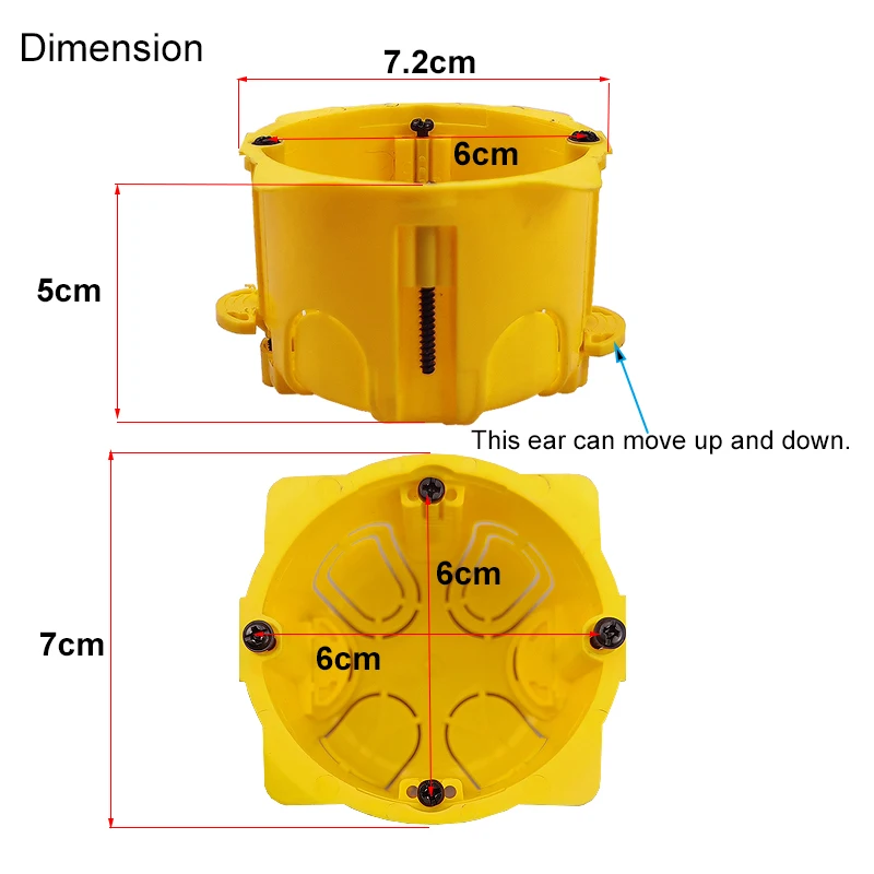 EU 1 2 3 Gang DryWall Box Both For Gypsum Board Dry Box Plasterboad and Concrete Wall EU Switch Socket Cassette Installiton Box