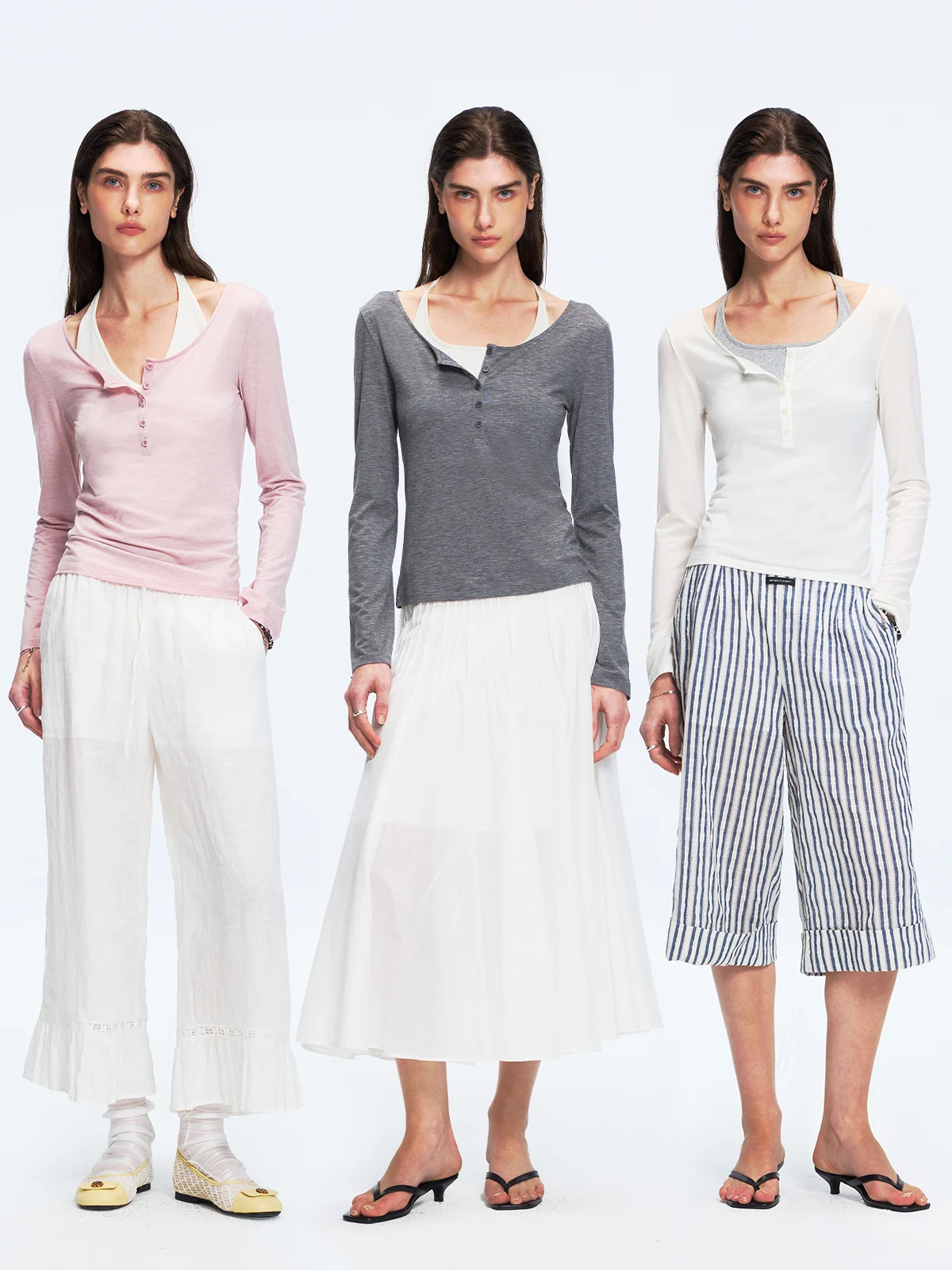 

Новинка: Женская приталенная футболка Cleanfit 30R в стиле 90-х с длинным рукавом, воротником хенли, из смесовой шерсти, для повседневной носки, весенний сезон