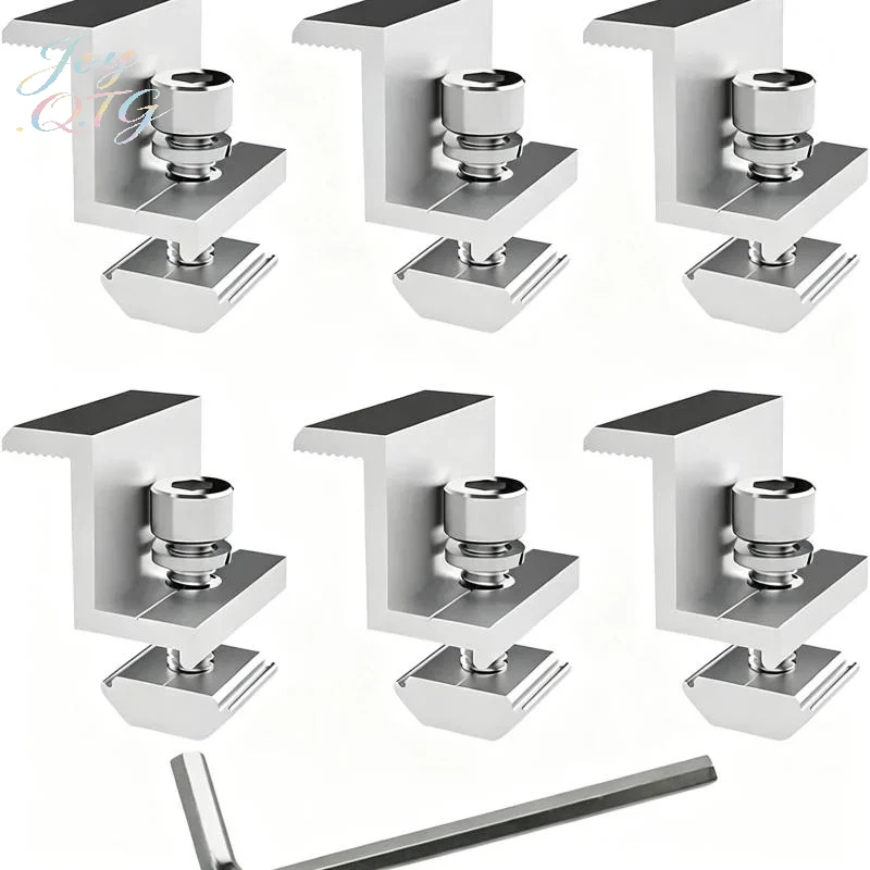New 4/8/12pcs 10Pcs Solar Photovoltaic Mounting PV End Clamps  Clamps For Solar Module Solar Panel Racking Mounts Accessories