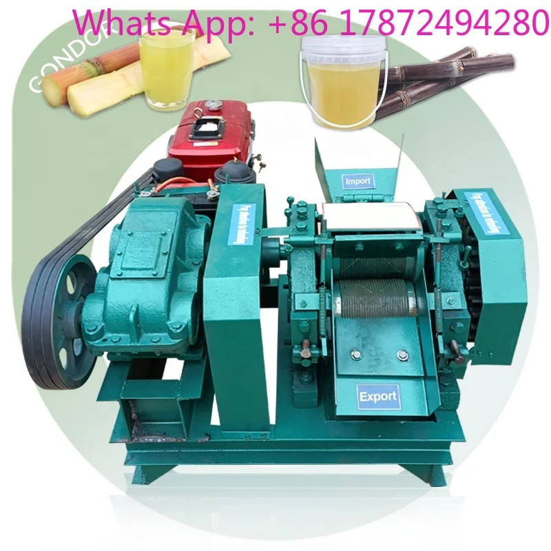 Engine-Powered Sugarcane Juice Extractor, Sugar Cane Mill Crusher Pressing Juicer Machine for Sale