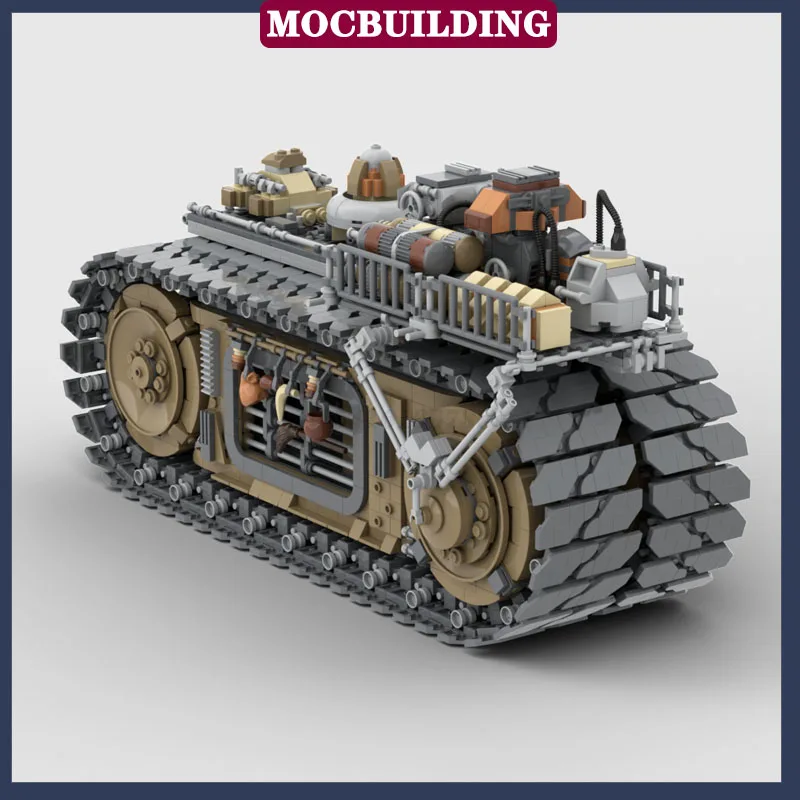 MOC Space Movie Transport Vehicle Tank Track Treadable Model Building Block Assembly Boys' Collection Toy Gifts